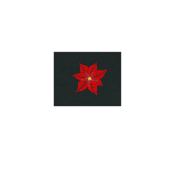 tricou-dama-negru-christmas flower-detail-01